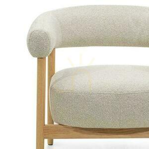 MUE Polstersessel Hellbeige mit Eichenholzbeinen small 2