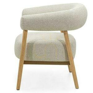 MUE Polstersessel Hellbeige mit Eichenholzbeinen small 6
