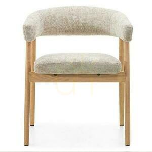 2er-Set MUE Polsterstühle Beige mit Eichenholzbeinen small 2