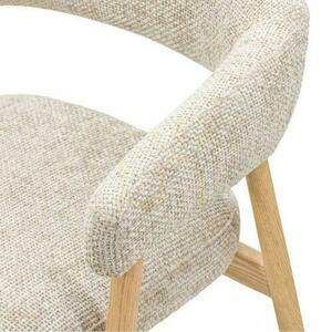 2er-Set MUE Polsterstühle Beige mit Eichenholzbeinen small 3