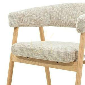 2er-Set MUE Polsterstühle Beige mit Eichenholzbeinen small 6