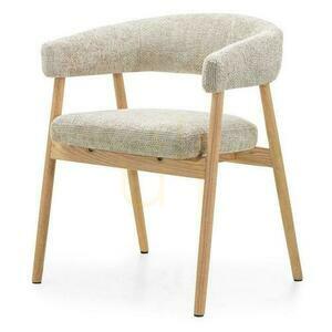 2er-Set MUE Polsterstühle Beige mit Eichenholzbeinen small 0