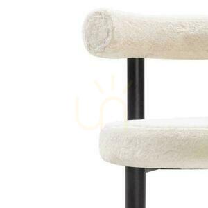 2er Set PERER Stühle in Ecru mit schwarzen Beinen small 7
