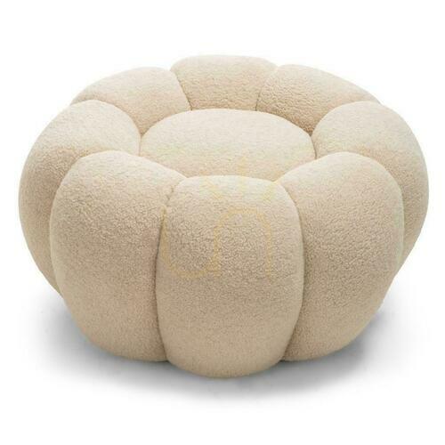 Prüfen PERLE Boucle-Pouf in Beige