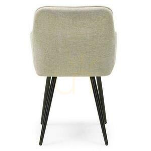 2er-Set RUSSO Cappucino-Stühle mit schwarzen Beinen small 4