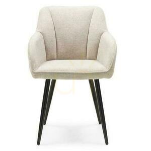 2er-Set RUSSO Cappucino-Stühle mit schwarzen Beinen small 5
