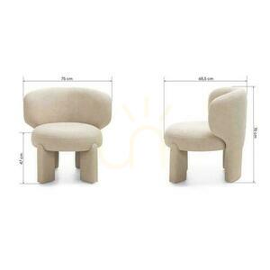 2er-Set gepolsterte Sessel SELEN Beige Boucle small 8