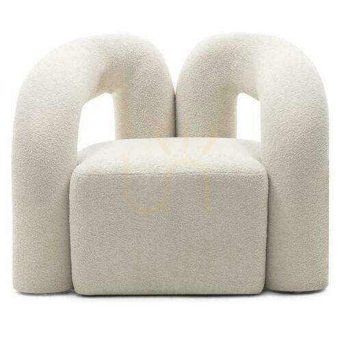 Prüfen SELLEL Gepolsterter Sessel Hellbeige Boucle