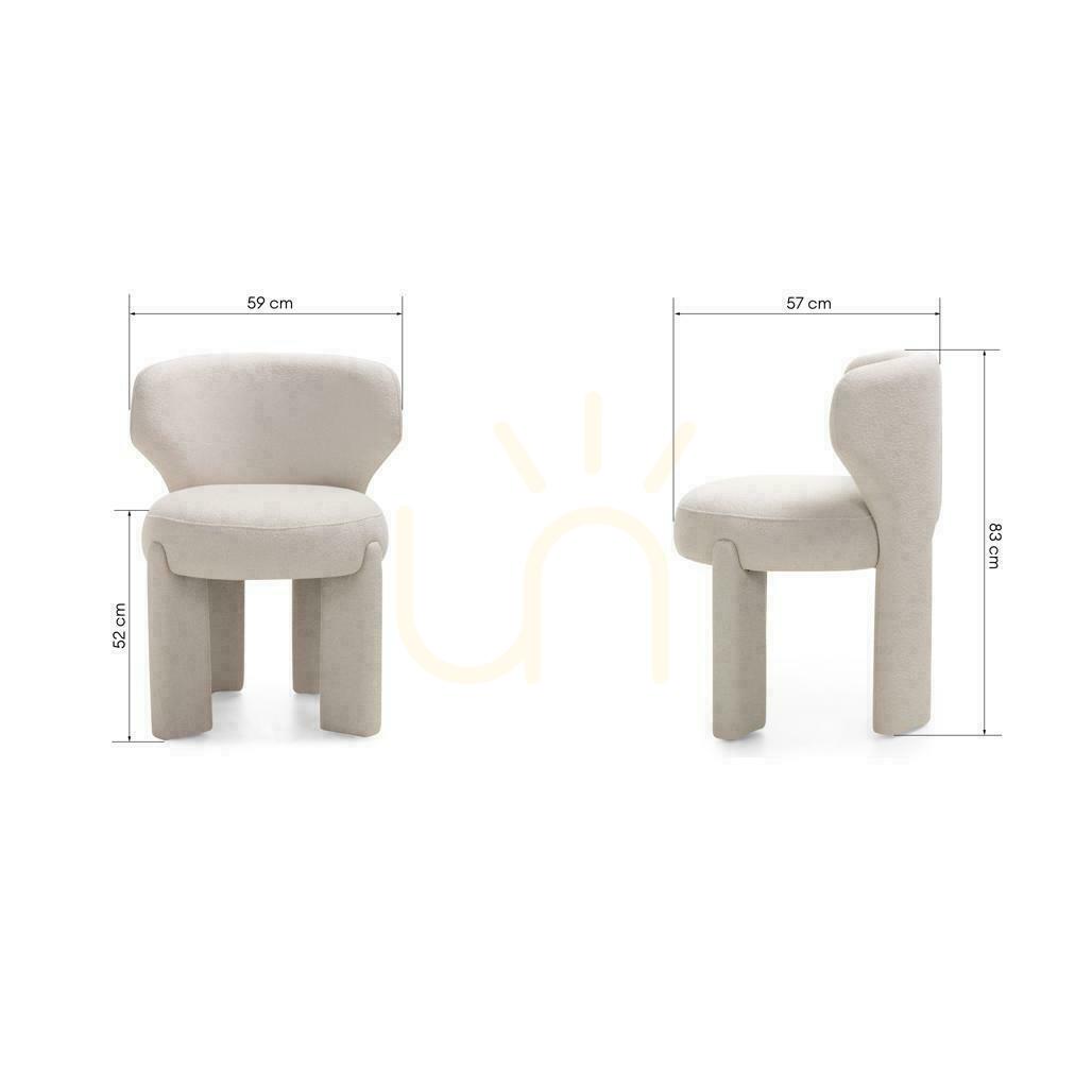 Aussicht 2er-Set Polsterstühle SELEN Creme Boucle 2er-Set Polsterstühle SELEN Creme Boucle