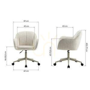 STEGO Drehsessel Creme mit beigen Beinen small 5