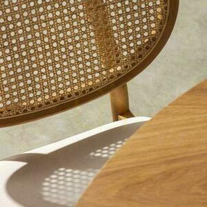 2er-Set SUMBA Samt-Holzstühle mit Rattan-Rückenlehne in Wiener Bindung small 4