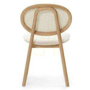 2er-Set SUMBA Samt-Holzstühle mit Rattan-Rückenlehne in Wiener Bindung small 6