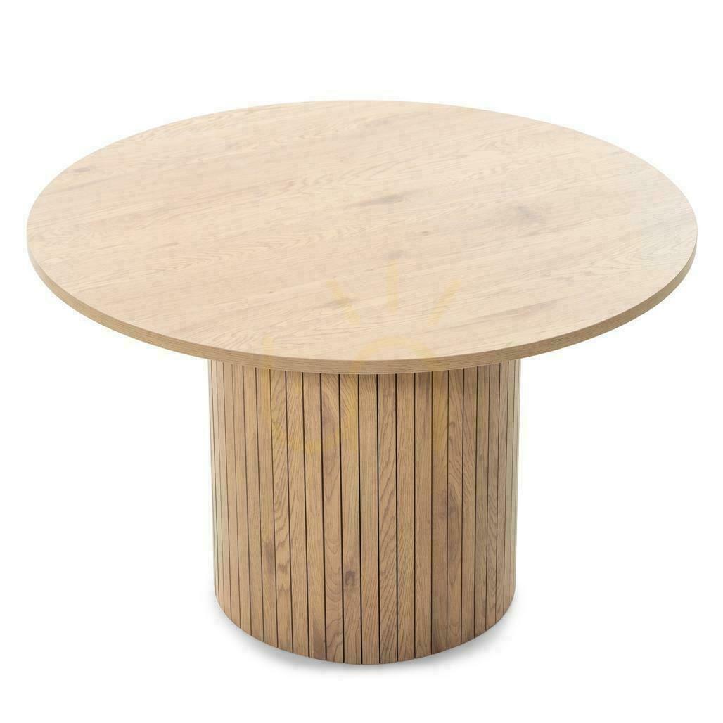 Vorschau Esstisch 120 cm UNANIME Eiche mit Lamellen Esstisch 120 cm UNANIME Eiche mit Lamellen