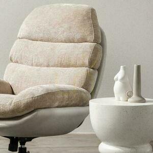 Nova Nook UNO Drehsessel NN-UNO-UPH-ARM-BEI-158, beige, mit Fußstütze small 3