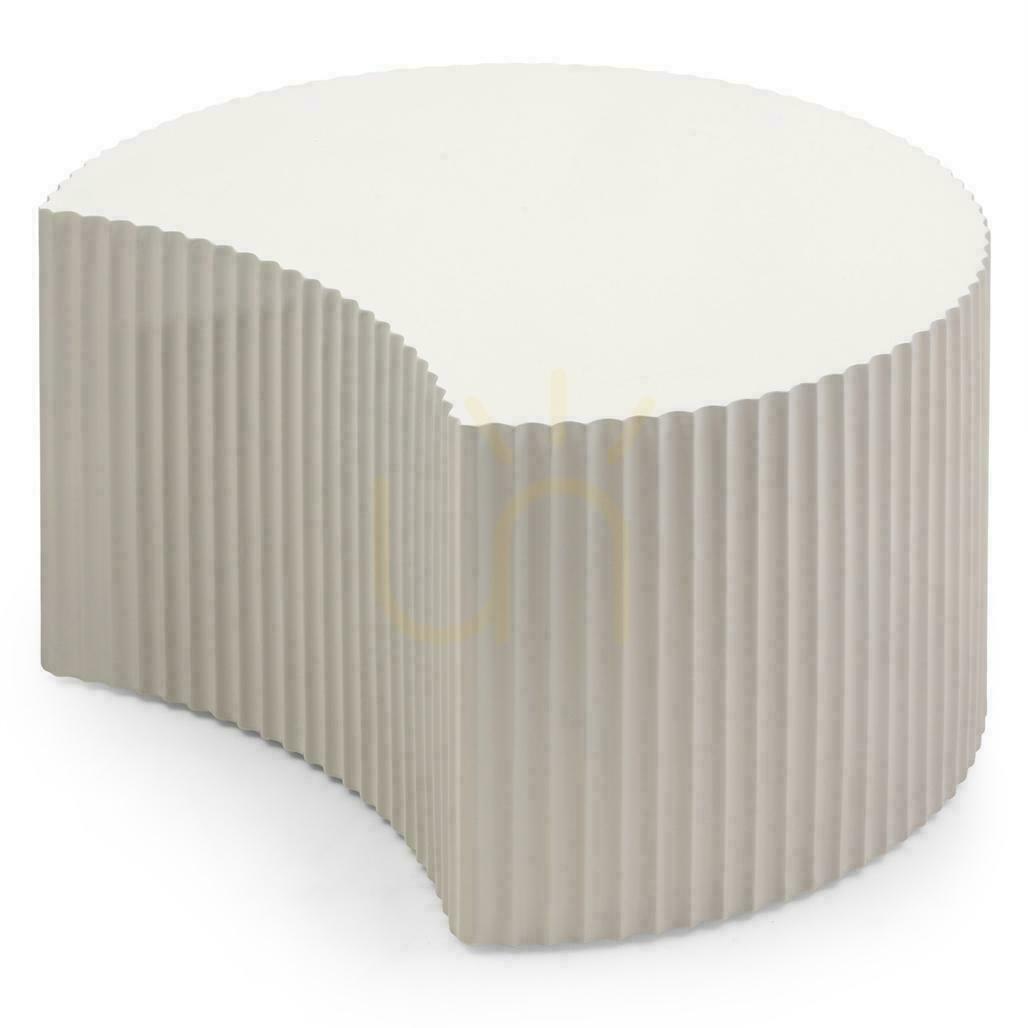 Zeige ZOE Grau-Beige Couchtisch-Set mit Rillen ZOE Grau-Beige Couchtisch-Set mit Rillen
