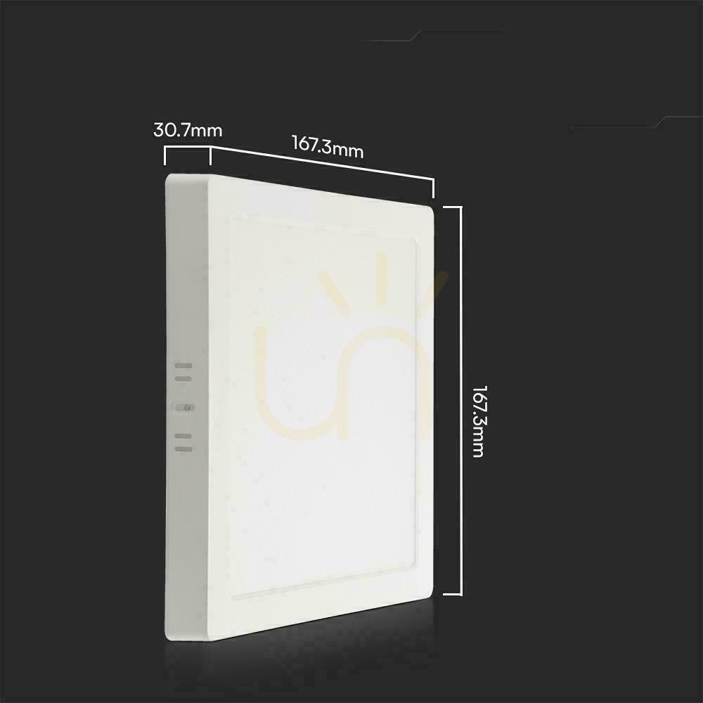 Aussicht V-TAC 12W LED Flächenpanel SAMSUNG CHIP quadratisch 167x167mm VT-60012SQ-S 3000K 1200lm 5 Jahre Garantie V-TAC 12W LED Flächenpanel SAMSUNG CHIP quadratisch 167x167mm VT-60012SQ-S 3000K 1200lm 5 Jahre Garantie