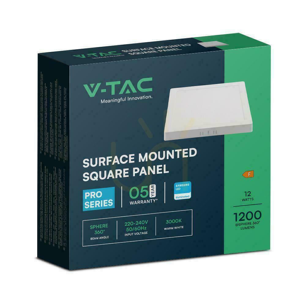 Vorschau V-TAC 12W LED Flächenpanel SAMSUNG CHIP quadratisch 167x167mm VT-60012SQ-S 3000K 1200lm 5 Jahre Garantie V-TAC 12W LED Flächenpanel SAMSUNG CHIP quadratisch 167x167mm VT-60012SQ-S 3000K 1200lm 5 Jahre Garantie
