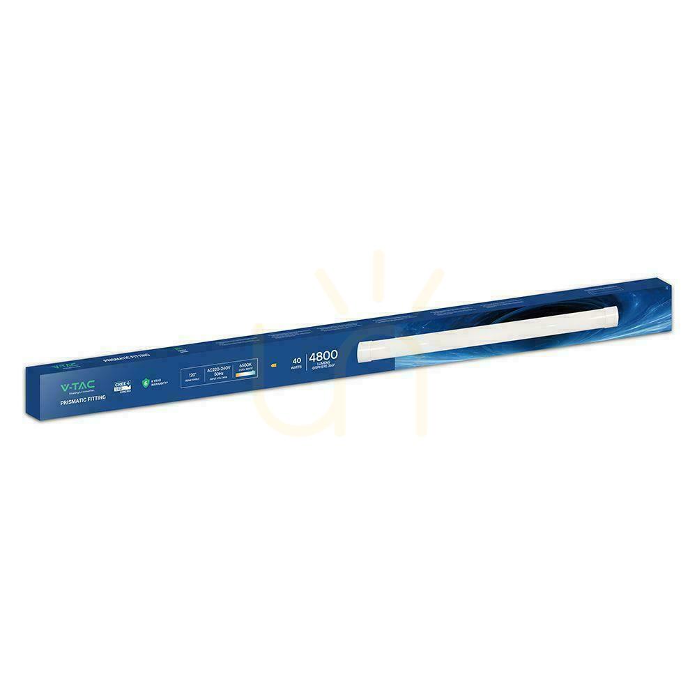 Zeige V-TAC 40W LED-Linienanbauleuchte CREE CHIP 120cm 120Lm/W VT-8-40 6500K 4800lm 6 Jahre Garantie V-TAC 40W LED-Linienanbauleuchte CREE CHIP 120cm 120Lm/W VT-8-40 6500K 4800lm 6 Jahre Garantie