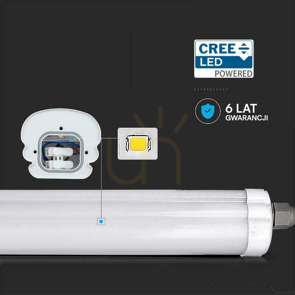 Aussicht V-TAC CREE CHIP G-series 60cm 18W 18W 135Lm/W VT-6076 4000K 2410lm 6 Jahre Garantie LED hermetische Leuchte V-TAC CREE CHIP G-series 60cm 18W 18W 135Lm/W VT-6076 4000K 2410lm 6 Jahre Garantie LED hermetische Leuchte