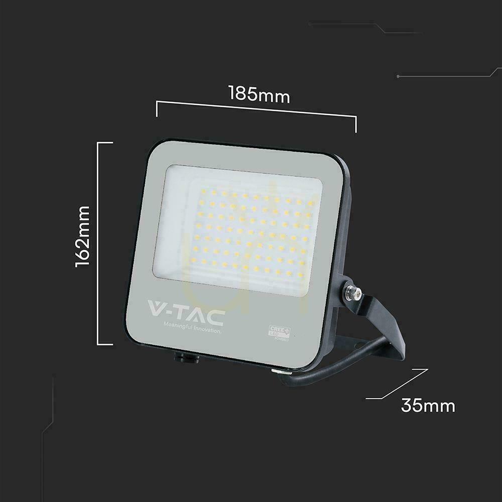 Prüfen V-TAC CREE CHIP 50W LED Projektor 135lm/W schwarzes Gehäuse IP65 VT-4455 4000K 6750lm 6 Jahre Garantie V-TAC CREE CHIP 50W LED Projektor 135lm/W schwarzes Gehäuse IP65 VT-4455 4000K 6750lm 6 Jahre Garantie