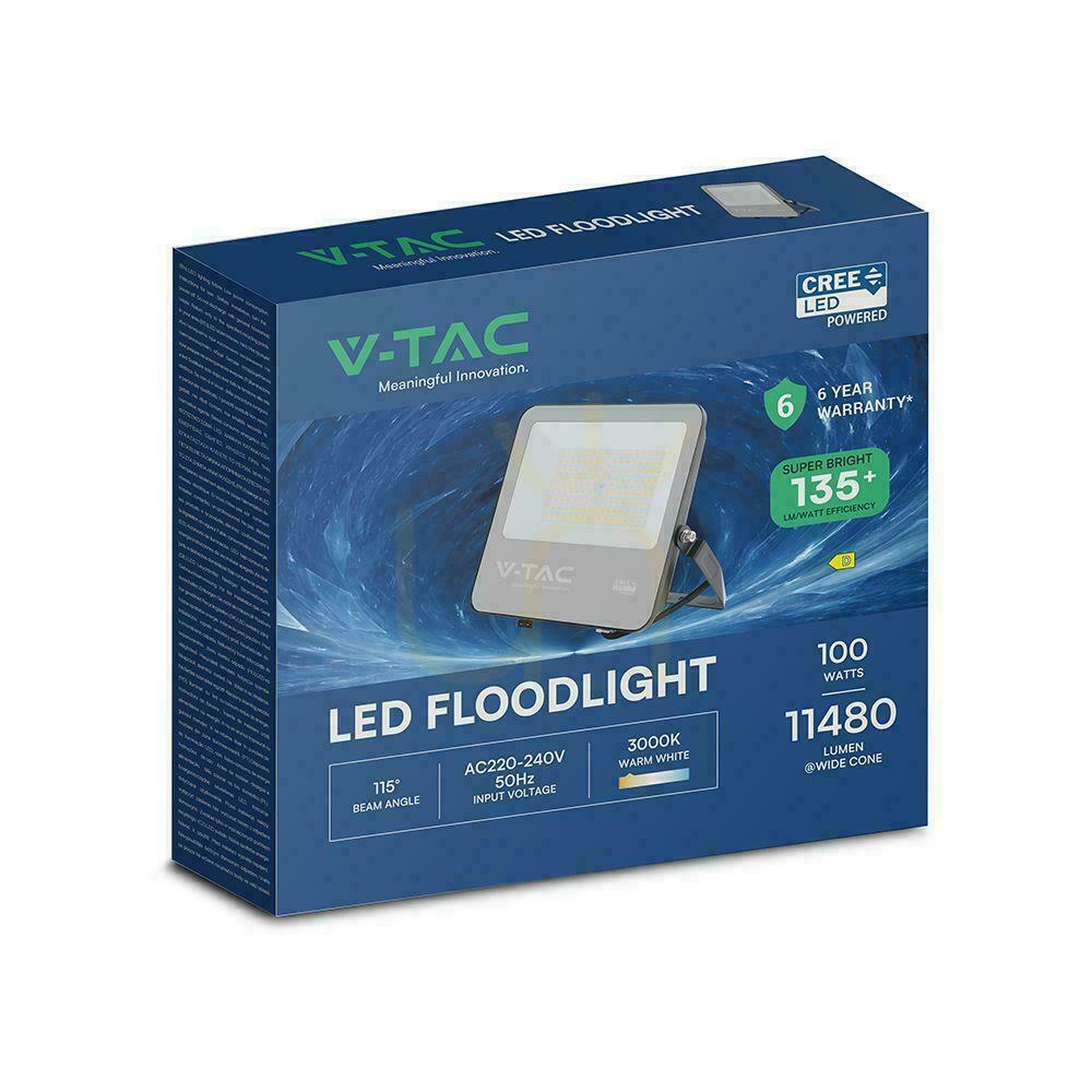 Zeige LED-Projektor V-TAC CREE CHIP 100W 135lm/W schwarzes Gehäuse Kabel 1m IP65 VT-44101 4000K 11480lm 6 Jahre Garantie LED-Projektor V-TAC CREE CHIP 100W 135lm/W schwarzes Gehäuse Kabel 1m IP65 VT-44101 4000K 11480lm 6 Jahre Garantie
