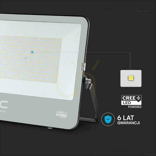 Prüfen LED-Projektor V-TAC CREE CHIP 200W 135lm/W schwarzes Gehäuse Kabel 1m IP65 VT-44201 4000K 27000lm 6 Jahre Garantie