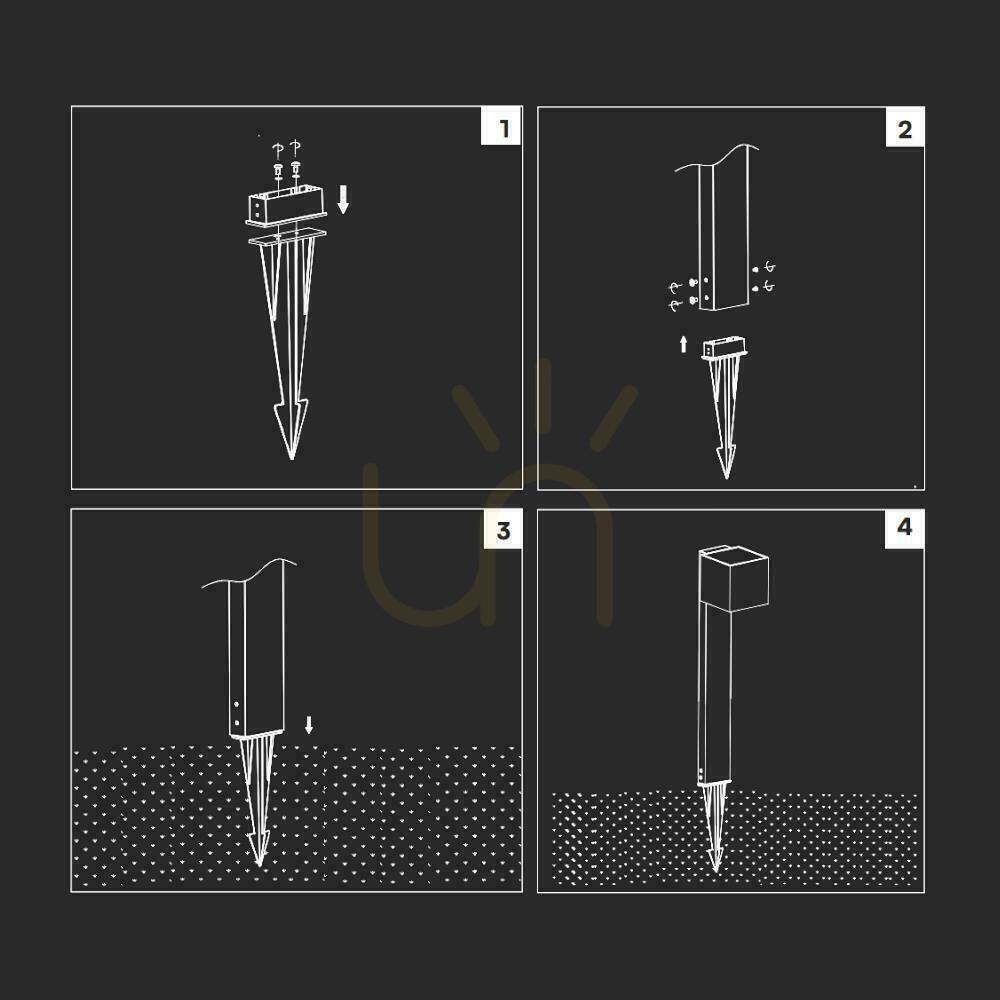 Vorschau Erdungsdübel für VT-409 Leuchten 100x35x274mm Braz Corten VT-12050-C Erdungsdübel für VT-409 Leuchten 100x35x274mm Braz Corten VT-12050-C