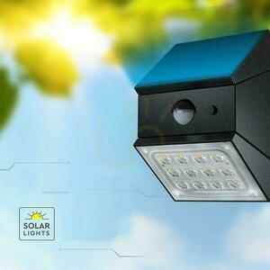 V-TAC 2.5W CCT Solar Wandleuchte Bewegungsmelder schwarz VT-11025CCT-B 3000K-4000K-6000K 300lm small 11