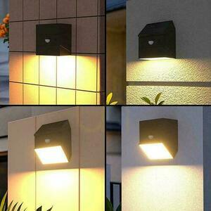 V-TAC 2.5W CCT Solar Wandleuchte Bewegungsmelder schwarz VT-11025CCT-B 3000K-4000K-6000K 300lm small 8