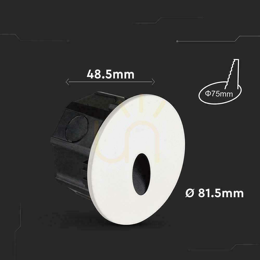 Aussicht Treppenleuchte austauschbare Front 3W LED V-TAC weiß / schwarz rund 230V IP65 3in1 CCT VT-10184 3000K-4200K-6400K 170lm Treppenleuchte austauschbare Front 3W LED V-TAC weiß / schwarz rund 230V IP65 3in1 CCT VT-10184 3000K-4200K-6400K 170lm