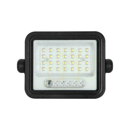 Prüfen V-TAC 50W CCT Solar LED Projektor mit Fernbedienung und Timer IP65 schwarz VT-54W 700lm 3 Jahre Garantie