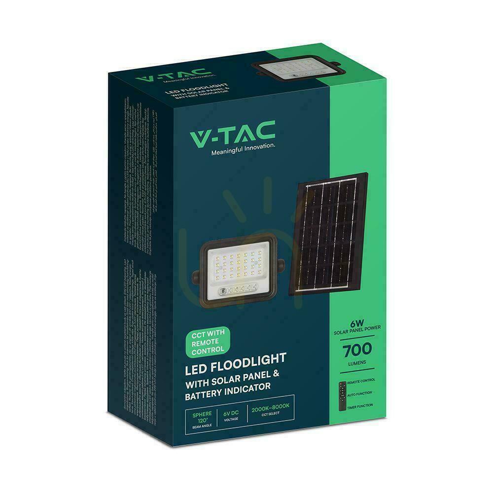 Prüfen V-TAC 50W CCT Solar LED Projektor mit Fernbedienung und Timer IP65 schwarz VT-54W 700lm 3 Jahre Garantie V-TAC 50W CCT Solar LED Projektor mit Fernbedienung und Timer IP65 schwarz VT-54W 700lm 3 Jahre Garantie
