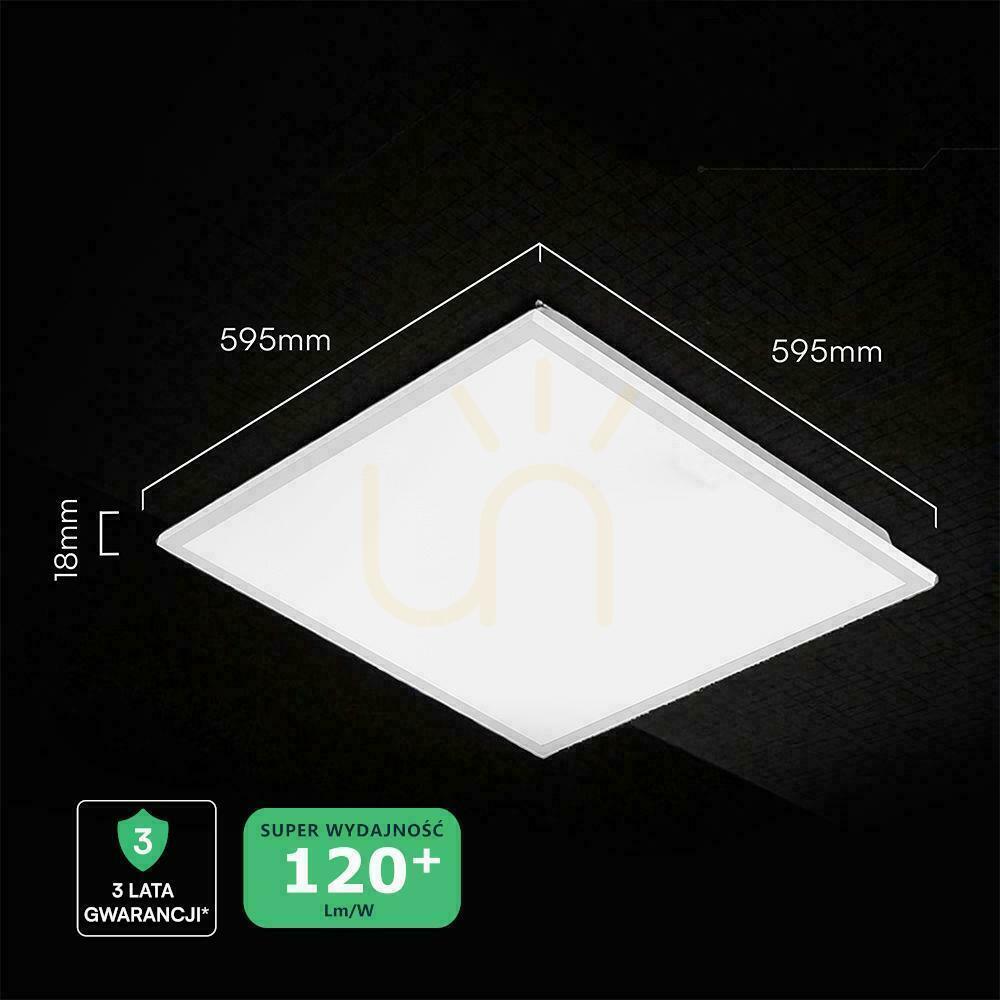Vorschau LED-Panel V-TAC 40W 600x600 Hintergrundbeleuchtung 33mm 120Lm/W VT-61042 4000K 4800lm 5 Jahre Garantie LED-Panel V-TAC 40W 600x600 Hintergrundbeleuchtung 33mm 120Lm/W VT-61042 4000K 4800lm 5 Jahre Garantie