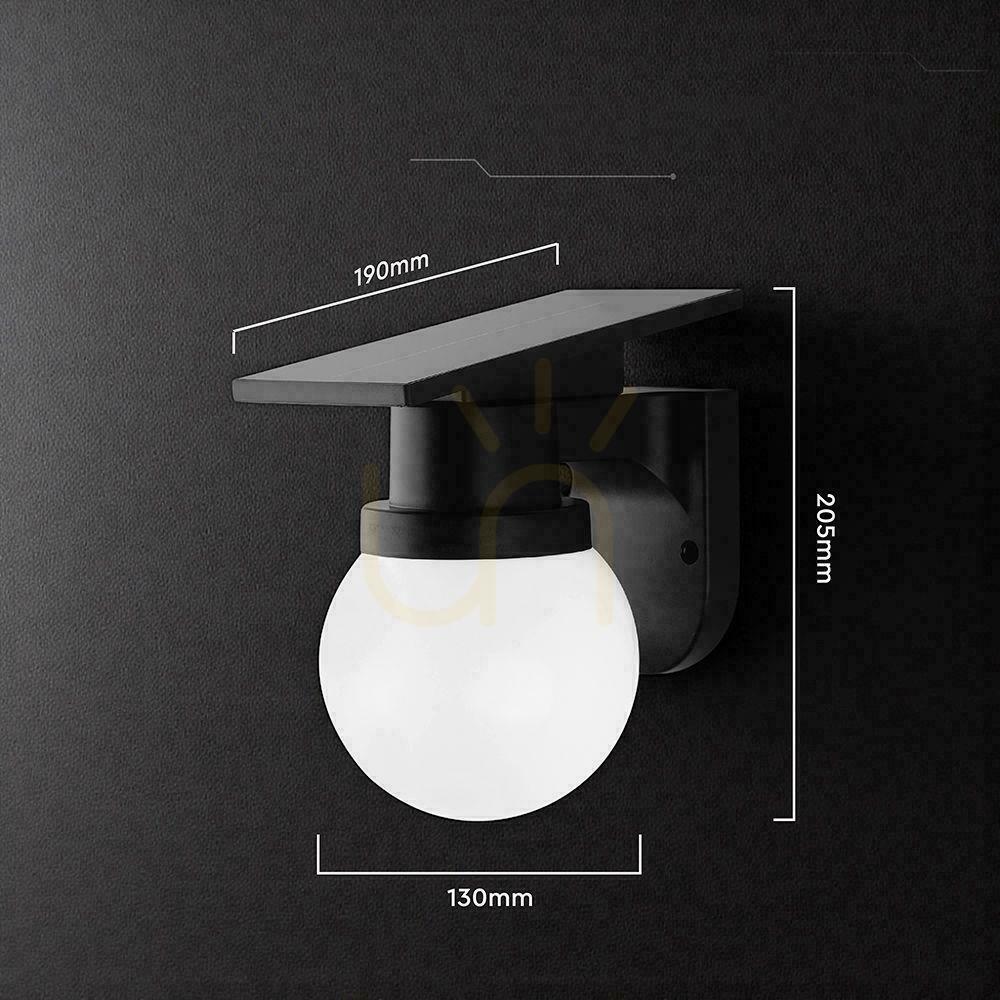 Anzeige V-TAC 0.9W Solar Wandleuchte LED Farbwechsel CCT IP54 Fernsteuerung VT-11149CCT 3000K, 4000K, 6000K 120lm V-TAC 0.9W Solar Wandleuchte LED Farbwechsel CCT IP54 Fernsteuerung VT-11149CCT 3000K, 4000K, 6000K 120lm