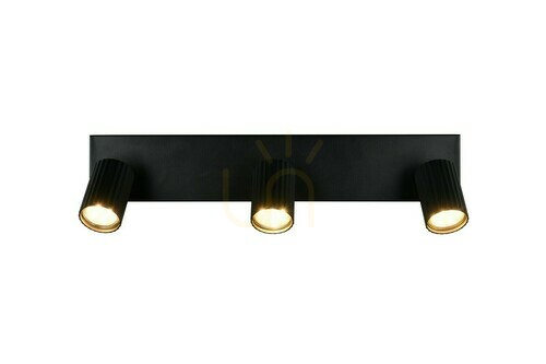 Prüfen Trio SOKA 867700332 — schwarze Strahlerleiste mit 3 GU10-Spots