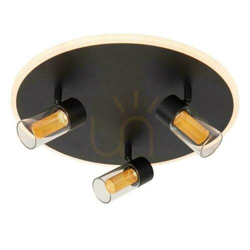 Prüfen Plafond Lucide EVERINA schwarz Stahl 40 cm LED 3-flammig 00131/40/30