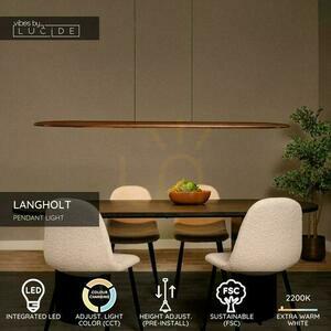 Pendelleuchte Lucide LANGHOLT Holz Japandi LED 28W 3300 lm 01402/28/72 small 2