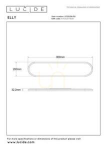 Plafond Lucide ELLY schwarz LED dimmbar Fernbedienung 80 cm 07121/36/30 small 9