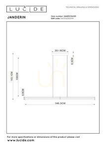 Lucide Janderin LED-Pendelleuchte champagne 2 × 16,5 W 24405/34/05 small 10
