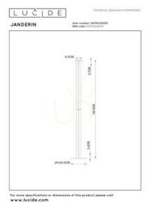 Stehleuchte Lucide JANDERIN LED 17W mit Sensor, dimmbar, natürlich, Aluminium Acryl small 5