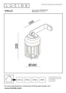 Außenwandleuchte Lucide WELLS braun Aluminium LED 5W IP54 33809/05/97 small 9