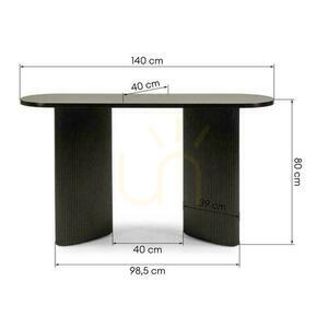 Schreibtisch 140 cm ALREQUIN Schwarz small 5