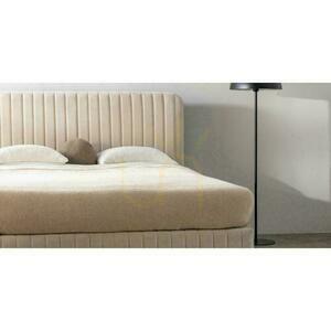Polsterbett 160x200 cm ANDRE Velvet, Beige mit Stauraum small 3