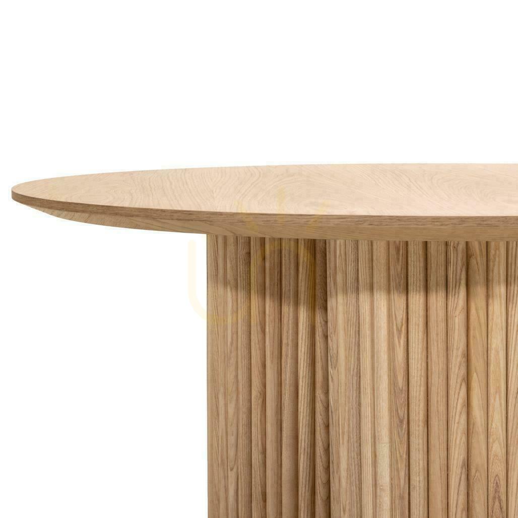 Vorschau Runder Couchtisch 100 cm NAORA II II Eiche Natur, Esche, Latten Runder Couchtisch 100 cm NAORA II II Eiche Natur, Esche, Latten