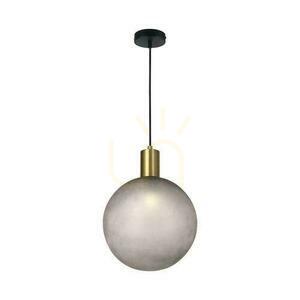 V-TAC E27 Pendelleuchte 300x400mm Kugel Rauchglas, Altgold VT-89025 small 0
