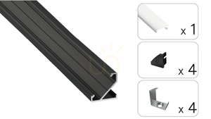 TEKKNI BARDE Set schwarz, milchfarben 3 m small 1