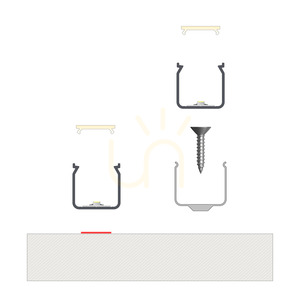 LED-Aufbauprofil TEKKNI+ HELSE+ weiß lackiert 1 m small 4