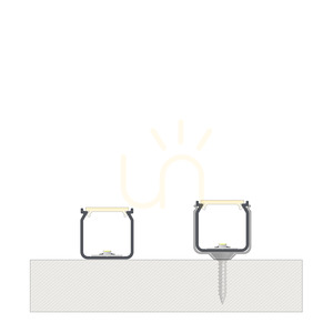 LED-Aufbauprofil TEKKNI+ HELSE+, unbehandeltes Aluminium, 2,02 m small 5