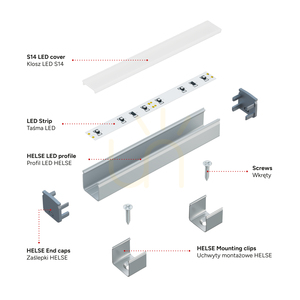 LED-Aufbauprofil TEKKNI+ HELSE+, unbehandeltes Aluminium, 2,02 m small 6
