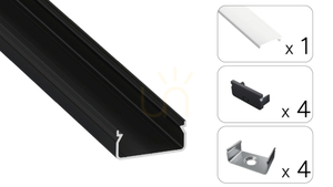 TEKKNI EGEN Set schwarz, milchiger Diffusor 3 m small 1